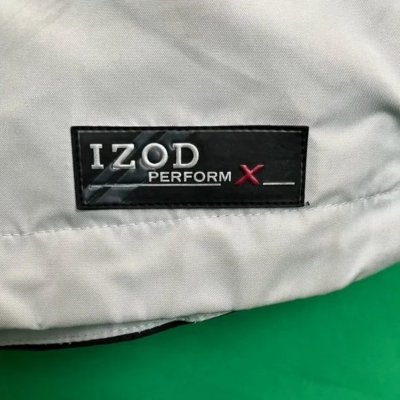 IZOD jacket, men’s medium, gray and cream color, good condition - Picture 2 of 9